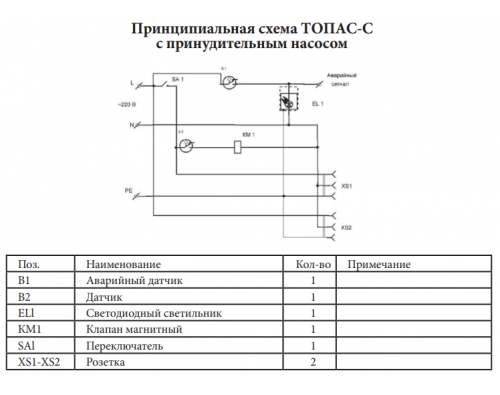 Монтажная схема Топас-С 8 Лонг Пр